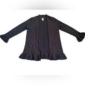 Jones New York Essential Silk and Cashmere open  fronted cardigan with r…